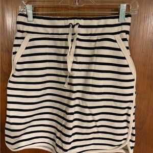 Talbots Black and White Striped Athletic Skirt